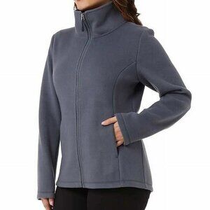 32 Degrees Brushed Faux Wool Zip Jacket Women's 3X Blue NWT